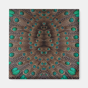 Pheasant Feather Fractal Design Magnet