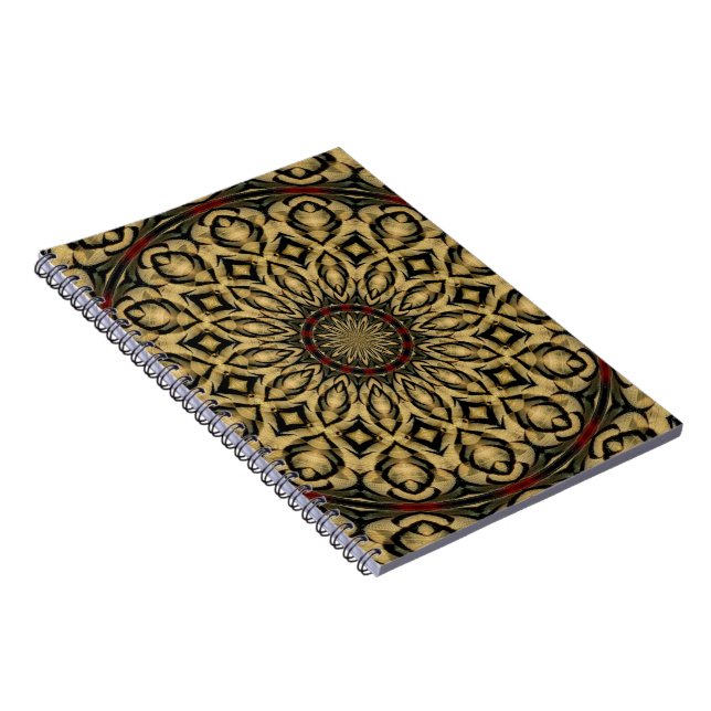 Pheasant Feathers Kaleidoscope Notebook (Right Side)