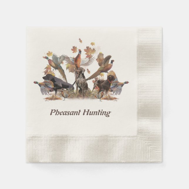 Pheasant Hunting     Napkin (Front)