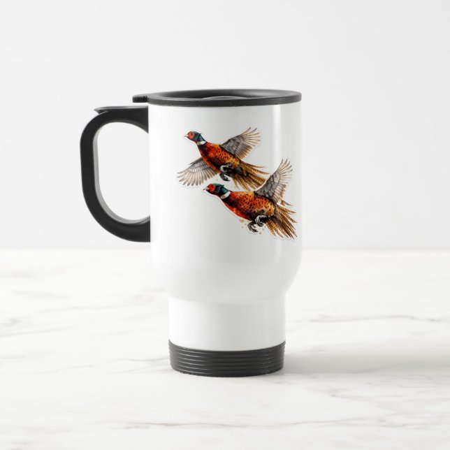 Pheasant Hunting  Travel Mug (Left)