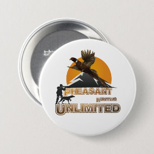 Pheasant Hunting Unlimited 7.5 Cm Round Badge