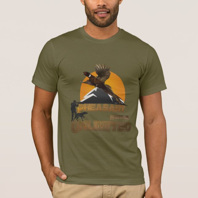 Pheasant Hunting Unlimited T-Shirt (Front)