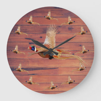 Pheasant Hunting Wall Décor Large Clock