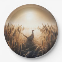 Pheasant in an Autumn Wheat Field
