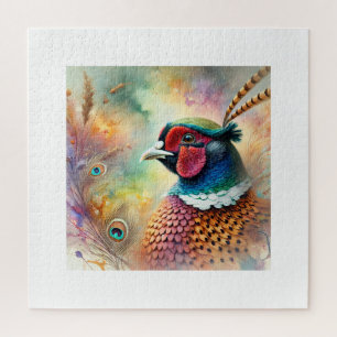 Pheasant in Soft Hues 220924AREF130 - Watercolor Jigsaw Puzzle