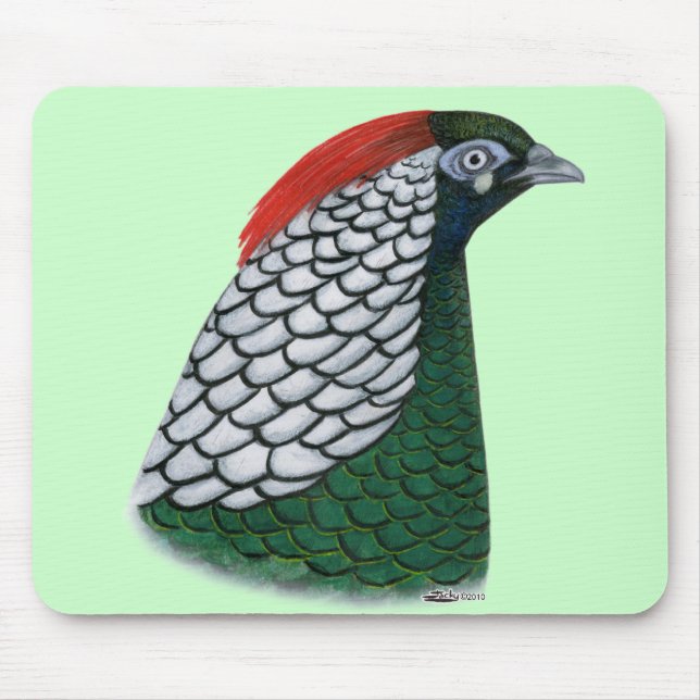 Pheasant:  Lady Amherst Head Mouse Mat (Front)