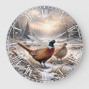 Pheasant  large clock