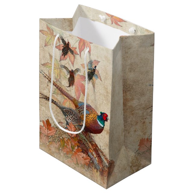 Pheasant Medium Gift Bag (Front Angled)