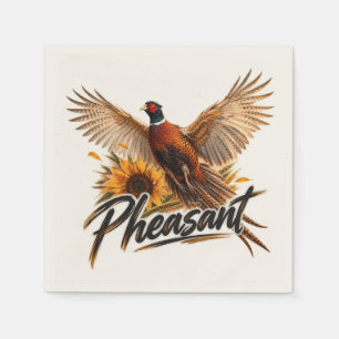 Pheasant napkin
