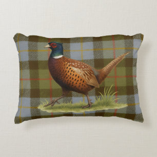 Pheasant on Tartan / Tweed Cushion Home Decor