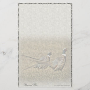 Pheasant Pair Custom Stationery