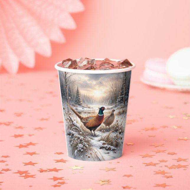 Pheasant  paper cups (Insitu)