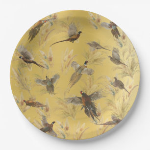 Pheasant paper plate