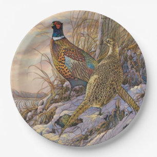 Pheasant  paper plate