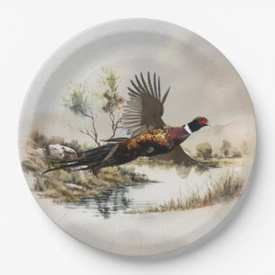 Pheasant paper plate