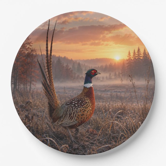 Pheasant  paper plate (Front)