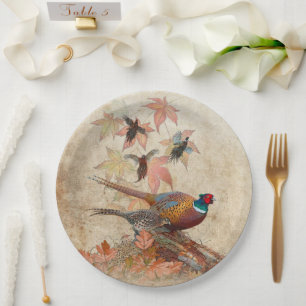 Pheasant paper plates