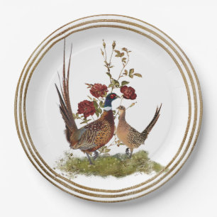 Pheasant paper plates