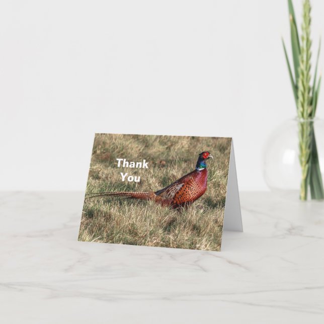 Pheasant Photo Thank You Card (Front)