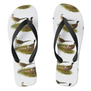 Pheasant:  Ringneck Pair Flip Flops