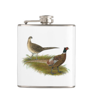 Pheasant: Ringneck Pair Hip Flask