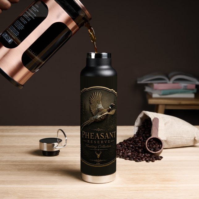 Pheasant, Royal Hunting Water Bottle (Coffee (Rotated))