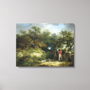 Pheasant Shooting (oil on canvas) 3 Canvas Print