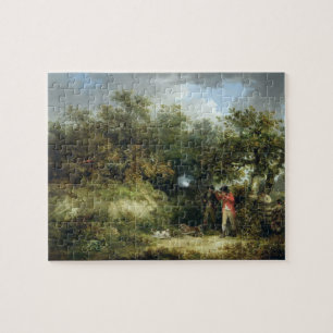 Pheasant Shooting (oil on canvas) 3 Jigsaw Puzzle