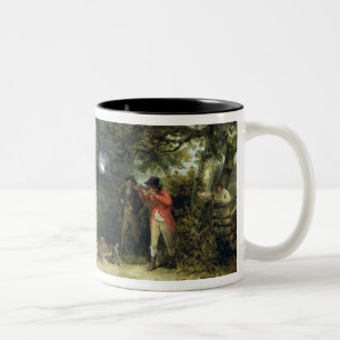 Pheasant Shooting (oil on canvas) 3 Two-Tone Coffee Mug