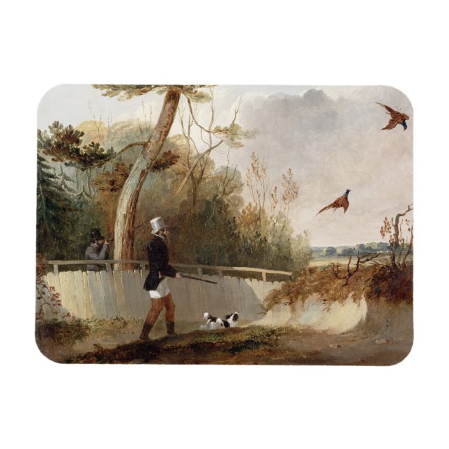 Pheasant Shooting (oil on canvas) Magnet (Horizontal)