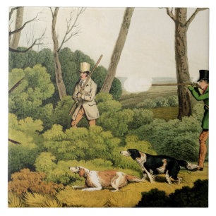 'Pheasant Shooting', pub. by Thomas McLean, 1820 ( Tile