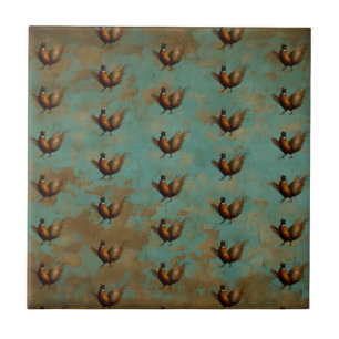 Pheasant strutting design  tile
