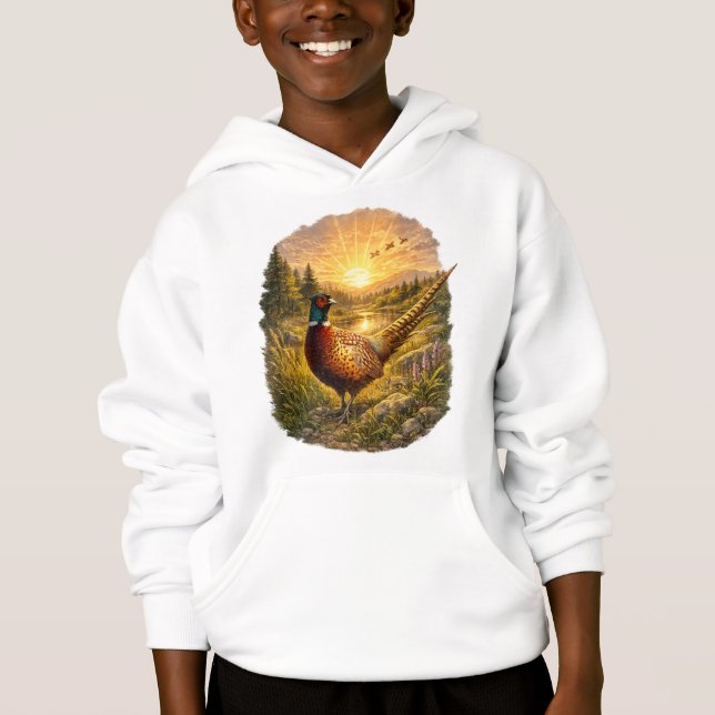 Pheasant Sunset Hunting Bird Wildlife Gift (Front)