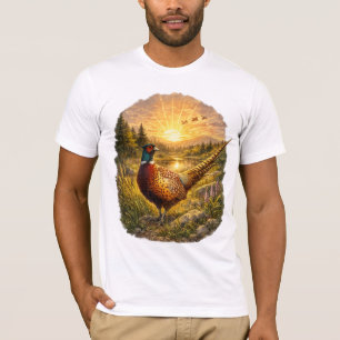 Pheasant Sunset Hunting Bird Wildlife Gift T-Shirt