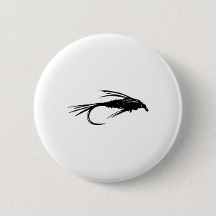 Pheasant Tail Nymph Emerger Fly Fishing Fly Gift 6 Cm Round Badge