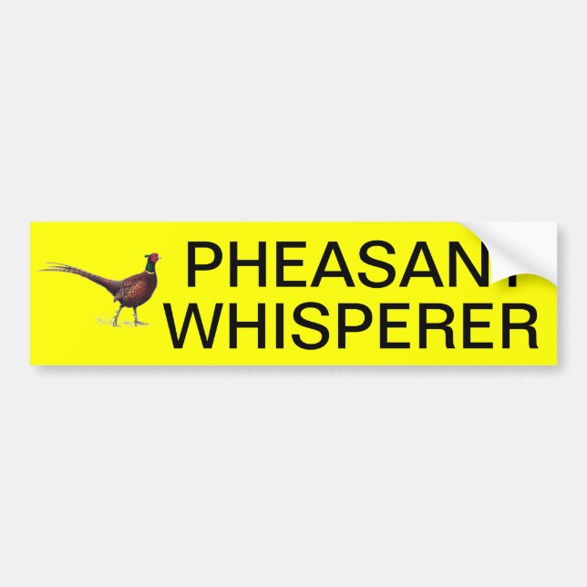 PHEASANT WHISPERER BUMPER STICKER (Front)