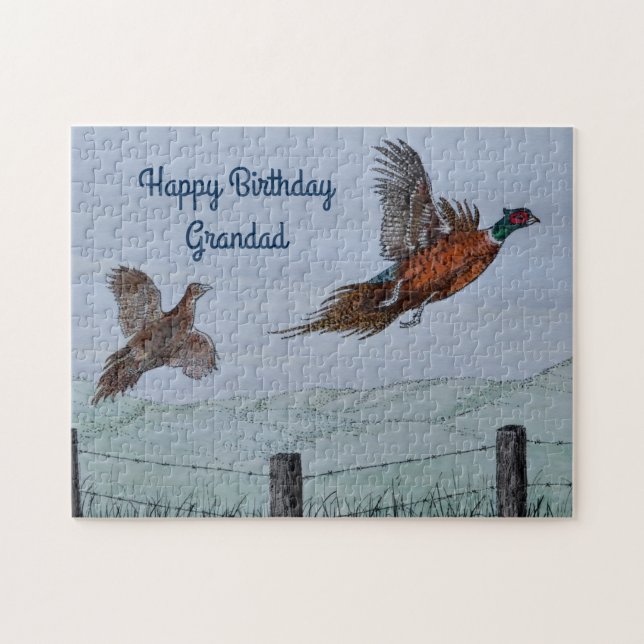 `Pheasants in Flight' Puzzle with Gift Box (Horizontal)