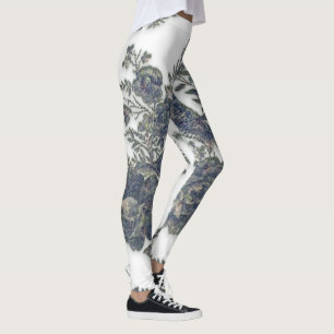 Pheasants in flowers leggings