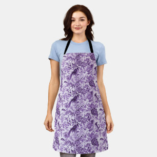 Pheasants in the Purple Garden French  Apron
