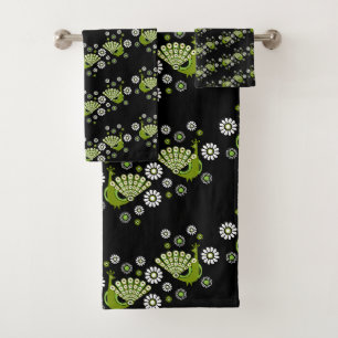 Pheasants Peacock Art Bath Towel Set