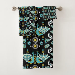 Pheasants Peacock Art Bath Towel Set