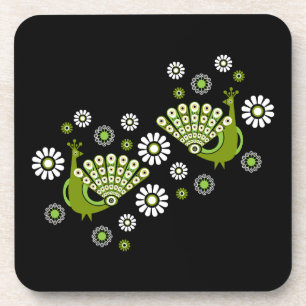 Pheasants Peacock Art Coaster
