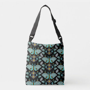 Pheasants Peacock Art Crossbody Bag