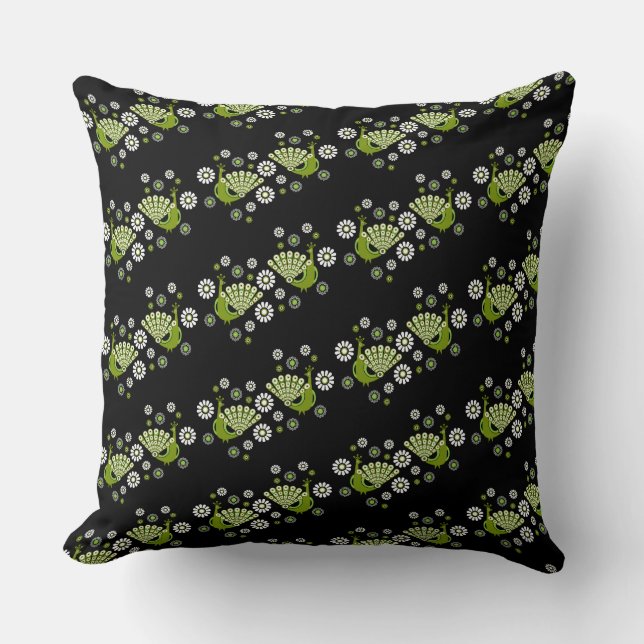  Pheasants Peacock Art Cushion (Front)