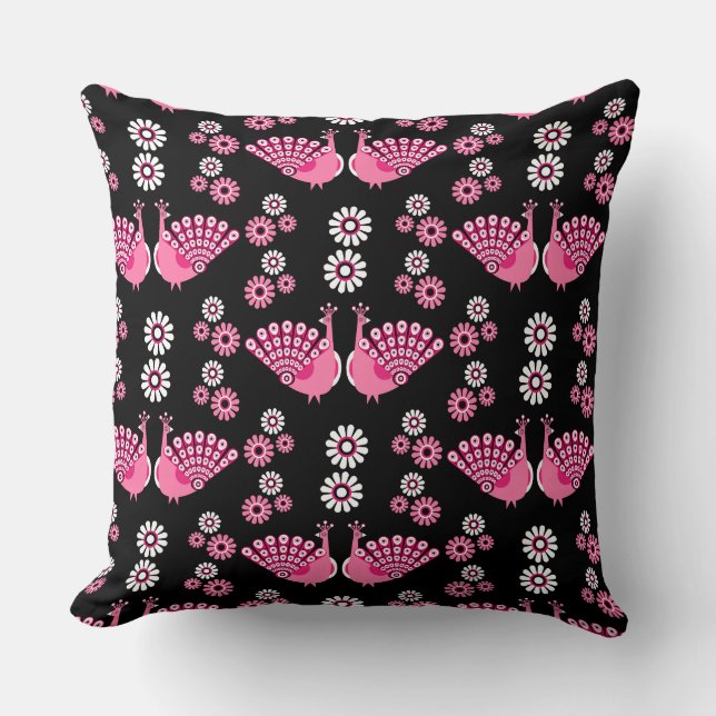  Pheasants Peacock Art Cushion (Front)