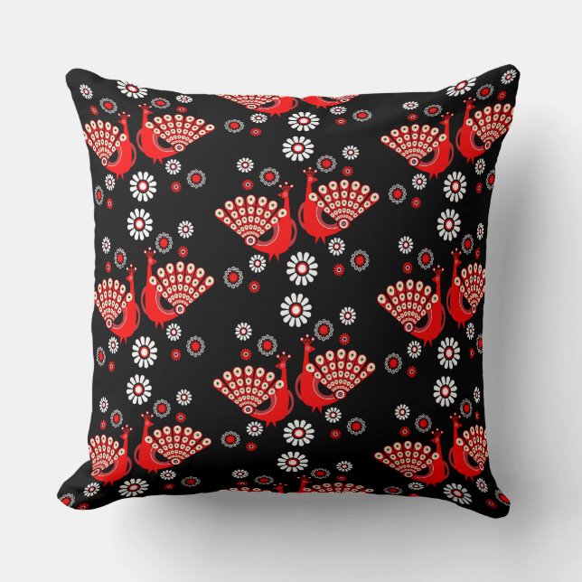  Pheasants Peacock Art Cushion (Front)