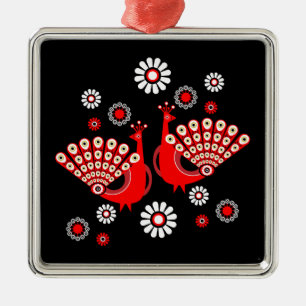  Pheasants Peacock Art Metal Tree Decoration