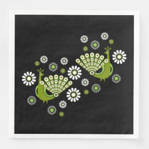 Pheasants Peacock Art Napkin