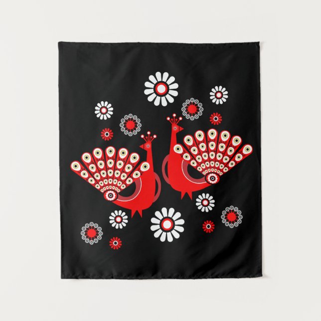  Pheasants Peacock Art Tapestry (Front)