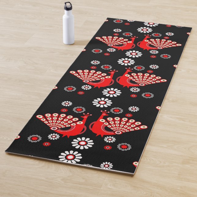  Pheasants Peacock Art Yoga Mat (In Situ)